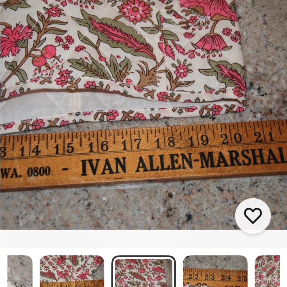 Think FALL! Anthropologie dRA LA Quilted Floral Zip Jacket Pink Green Medium - Picture 10 of 12